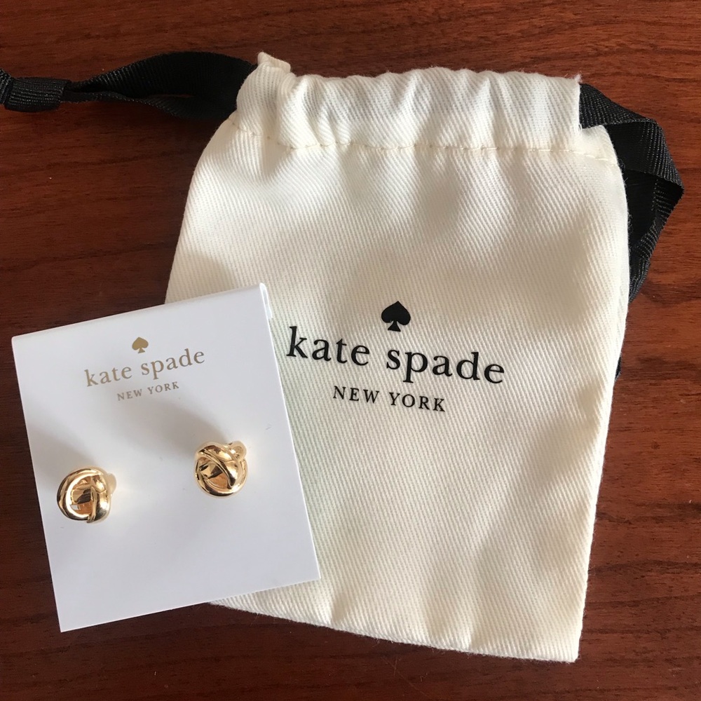 Kate Spade gold knot stud earrings